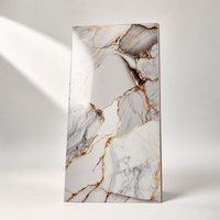 Panneau décoratif rigide en marbre classique UV, motif brillant, imperméable, découpé sur mesure pour usage domestique et en appartement