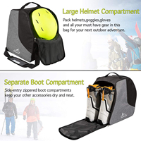 Vente en gros OEM RPET personnalisé, sacs à bandoulière de rangement d'équipement de ski en plein air, sac de chaussures de sport recyclé imperméable