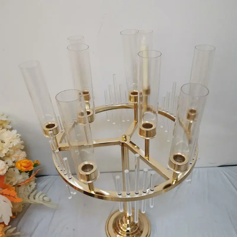 Wedding Centerpieces   Table Decorations Candlestick Flower Stand Display 9 Arm Candelabra Stand Acrylic Outdoor