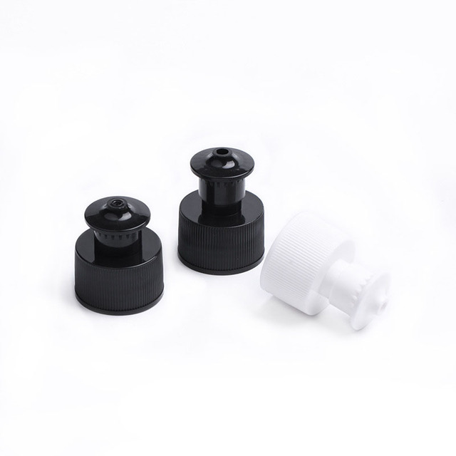 Wholesale High Quality 28/410 White Black Plastic Liquid Detergent Water Bottle Cap Push Pull Cap