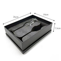 Benutzer definierte Luxus Champagner Weinglas Verpackung Geschenk Papier Box Gläser Flasche Verpackung Box