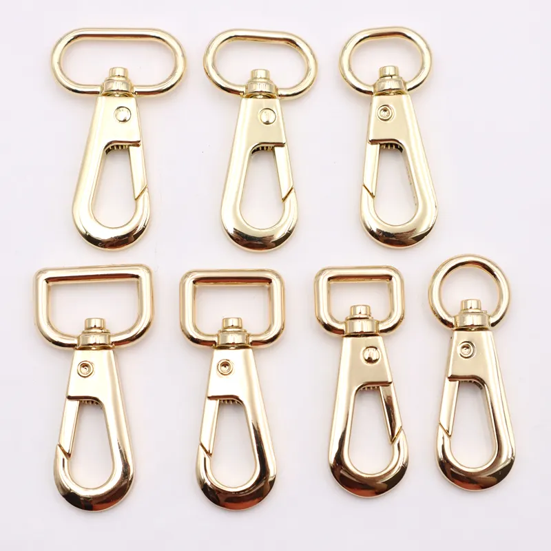 High End Key chain Accessories Mini Gold Swivel Lobster Clasps for Keychain