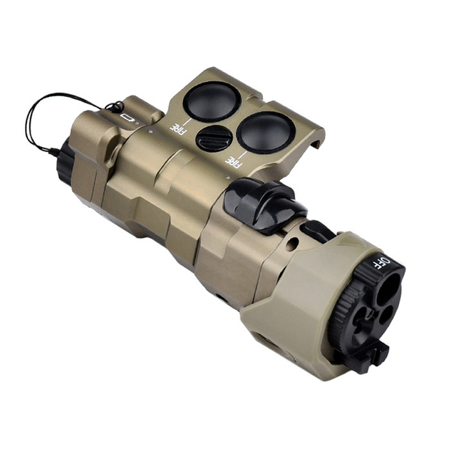 Metal MWL C1+ Box Aiming Laser Sight Pointer Indicator with Red/Green/Blue Laser+IR+IR Fill Light+220 Lumens LED Flashlight DE