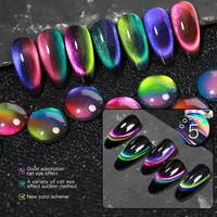 Vernis à ongles en gel magnétique dynamique réfléchissant 9D en gros personnalisé, marque privée, sans TPO, 15 ml, vernis à ongles chromé œil de chat
