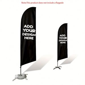 Drapeaux de plage publicitaires d'extérieur avec logo double face, drapeaux à voile avec base pour salons professionnels et conférences - Product Image 6