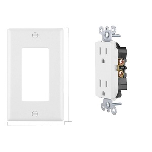 American style 1 gang wallplate wall light switch plate outlet cover, plastic plate, UL listed wallplate cover