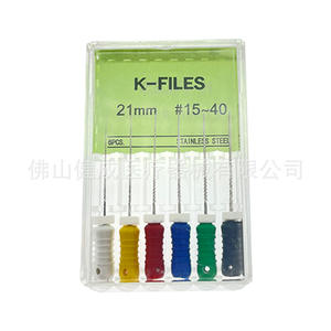 6 limes à main K-FILES/H-FILES les plus vendues, en acier inoxydable de qualité supérieure, outils de traitement des canaux radiculaires, accessoires d'équipement de thérapie buccale - Product Image 3