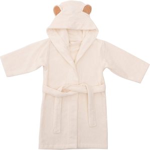 Morbido <span class=keywords><strong>Accappatoio</strong></span> con Cappuccio in Tessuto di <span class=keywords><strong>Cotone</strong></span> e Bambù, Altamente Assorbente, Compresso, Usa e Getta, per Bambini e Neonati, per il Bagno - Product Image 1