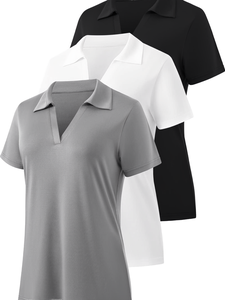 Camisas de Trabajo para Mujer al Por Mayor, Estilo Vintage, Cuello Alto, Corte Ajustado, Algodón Transpirable de Secado Rápido - Product Image 3