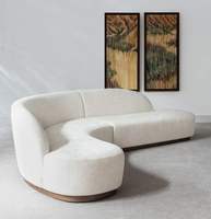 Ensemble de canapés de luxe de style américain sur mesure pour hall d'hôtel 5 étoiles, en cuir véritable, moderne, pour appartements et salons