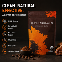 Mélange de café instantané protéiné Keto sans sucre personnalisé, poudre de café aux champignons et au collagène pour les soins quotidiens du corps et la santé