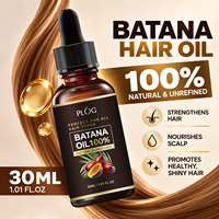 Minyak Rambut Alami PLOG Batana 30ml Minyak Batana Mentah Cold Pressed Menutrisi & Memperkuat Rambut Mengembalikan Kilau OEM ODM