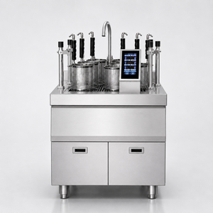 Olla Eléctrica Comercial para Cocinar Pasta con 6 Cestas y Elevación Automática, 12KW, Acero Inoxidable, con Control Inteligente - Product Image 1