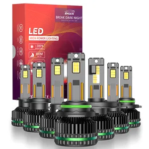 DGLS באיכות גבוהה L16 טורבו led h4 פנס סופר בהיר 130W 6000k 13000lm h1 h11 h7 פנסי לד