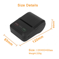 Impresora Térmica Portátil de 58mm Inalámbrica por Bluetooth Mini Impresora de Recibos Térmicos Móvil