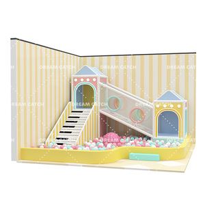 Sogno di cattura Custom 31 mq casetta per bambini rosa per bambini piccola attrezzatura da gioco Soft Pit per bambini <span class=keywords><strong>parco</strong></span> <span class=keywords><strong>giochi</strong></span> al coperto <span class=keywords><strong>con</strong></span> scivolo - Product Image 6