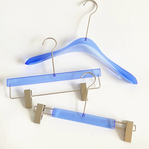 Chất lượng tinh tế móc Nhà cung cấp rõ ràng màu xanh Acrylic may móc áo cho showroom Boutique Acrylic Rack hiển thị - Product Image 2