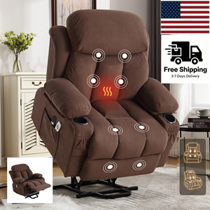 VANBOW - Livraison gratuite - <span class=keywords><strong>Fauteuil</strong></span> <span class=keywords><strong>inclinable</strong></span> <span class=keywords><strong>électrique</strong></span> 350 LBS avec massage 8 points + chaleur - <span class=keywords><strong>Fauteuil</strong></span> portable <span class=keywords><strong>pour</strong></span> personnes <span class=keywords><strong>âgée</strong></span>s avec porte-gobelet - Product Image 1