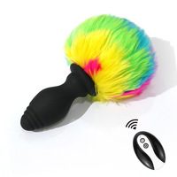 Lapin Silicone Anal vibrateur renard queue godemichet Anal sans fil télécommande détachable Sex Toy pour Couple
