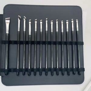 Juego de brochas de maquillaje de ojos negro profesional YRX con mango de madera, brocha delineadora de Ojos de 7 piezas, pelo sintético suave para herramientas cosméticas - Product Image 1