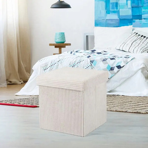 Custom Fabric <strong>Stools</strong> &amp; Ottomans <strong>Storage</strong> <strong>Stool</strong> with <strong>Storage</strong> Velvet Ottoman Bench - Product Image 4
