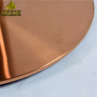 Base de table en acier inoxydable brossé or rose de luxe, base de table à manger moderne sur piétement, fabricant OEM