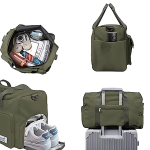 Large Capacity Portable Convertible Garment Lightweight Duffel Bag Fashionable <strong>Foldable</strong> Carry-on <strong>Suitcase</strong> for Weekend Zipper - Product Image 2