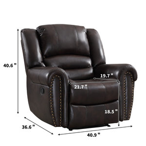 Sillón Reclinable Manual DOSER con Estructura de Madera Moderna y Tapicería de Tela, Extensible, Ajustable, Cómodo, de un Solo Asiento, para Sala de Estar, Cine en Casa - Product Image 6