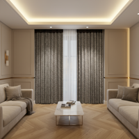 Cortinas Opacas de Chenilla Jacquard de Lujo, con Alto Nivel de Oscurecimiento, Estilo Retro de Lujo Ligero para Ventanas de Sala de Estar y Dormitorio