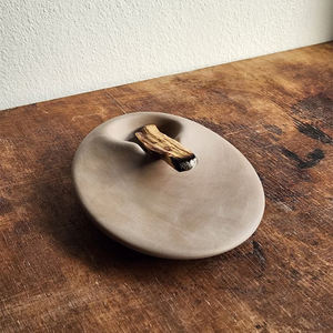 Meditación nórdica decoración del hogar soporte de palo santo sándalo forma ovalada aromática soporte de salvia de cerámica - Product Image 3