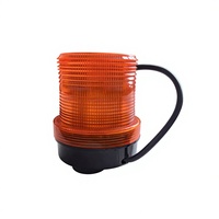 KaiHua 12V Magnetfuß LED Amber Blitzleuchte 48W Dauerbetrieb Notfallwarnleuchte für Gabelstapler und Baufahrzeuge