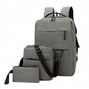 3Pcs/Set Charging Large Capacity Oxford Backpack 17-Inch Laptop Bags Unisex Men Business Travel <b>School</b> Bag <b>Rucksack</b> J0093 - Product Image 1
