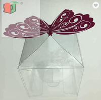Meilleur prix Boîtes d'emballage de vente au détail personnalisées en PVC PET Boîte transparente en plastique pour animaux de compagnie avec papillon