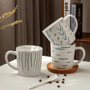 High Quality Custom Gradient Glaze Porcelain Coffee Mug Nordic Style <b>Cups</b> <b>Sets</b> Geometric Simple Business Gifts Food Safe - Product Image 4