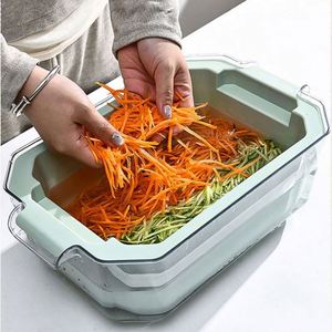 Large Capacity Multi-functional Kitchen Chopping Boards with Basket <b>Cutters</b> Household Potato <b>Cutter</b> Carrot <b>Vegetable</b> Grater - Product Image 6