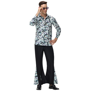 2025 haute qualité en gros 1970s paix et amour Costume rétro fleur enfant tenue pour Hippie fêtes Costumes - Product Image 4