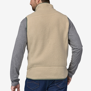 Gilet Sherpa <span class=keywords><strong>Homme</strong></span> Personnalisé de Haute Qualité OEM, <span class=keywords><strong>Sans</strong></span> Manches, Fermeture Éclair, Veste Sherpa en <span class=keywords><strong>Polaire</strong></span> pour l'Hiver, Vêtement Extérieur Respirant et Coupe-Vent - Product Image 6