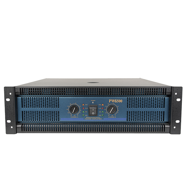 PW6500 3U 2*650W Professional Audio System Power Amplifier Big Power with Durable Metal Shell
