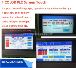Équipement de sérigraphie, machines automatiques de sérigraphie textile à quatre couleurs avec <span class=keywords><strong>dix</strong></span> tables pour l'impression sur vêtements - Product Image 3