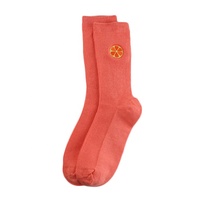 Chaussettes souples personnalisées en Spandex/Coton pour femmes, respirantes, jetables, avec logo brodé, mignonnes, vente en gros