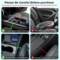 Pengisi Celah Jok Mobil Universal dengan Tempat Gelas Anti Tumpah, Organizer Penyimpanan Plastik Tahan Lama untuk Kebanyakan Model Mobil