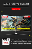Moniteur de Jeu LED Incurvé 32 Pouces Sans Bordures 4K PC Gamer 2K 165 Hz 2800R