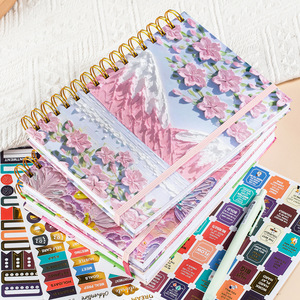 Pintura a óleo 2025 2026 Impressão Personalizada Logotipo Spiral Goal Diário Agenda Livro Notebook Journal Planner Notebook Exercício Livro - Product Image 1