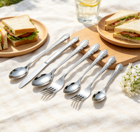 Ensemble de couverts économiques en acier inoxydable, couteau, fourchette, cuillère, argenterie pour restaurant, usage domestique quotidien