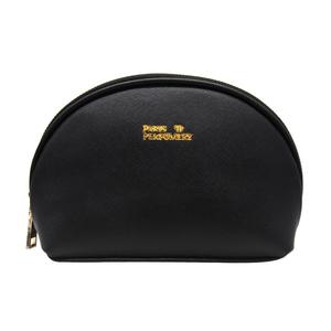 Croce di Struttura Dell'unità di Elaborazione di Cuoio Logo in Rilievo Toilet Bag con Oro Della Chiusura Lampo Del Metallo - Product Image 2