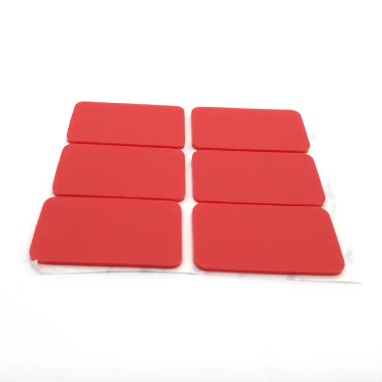 custom size anti-slip 3m adhesive silicone rubber feet/pad/mat