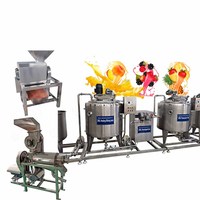 Machine à jus d'orange et de mangue aux fruits frais - Ligne de production de machines de fabrication de boissons industrielles avec acier inoxydable, personnalisable