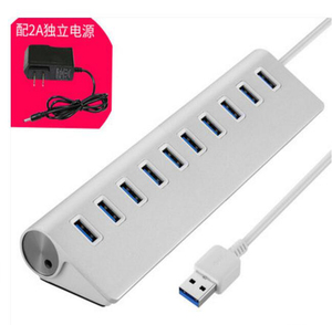 Nhôm Kim Loại Trường Hợp 10 Cổng <span class=keywords><strong>USB</strong></span> Hub USB3.0 Siêu Tốc Độ Tốc Độ Truyền 10Gbps 10 Cổng USB3.0 Hub - Product Image 4