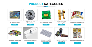 Authenticity Brand LMD Packaging 3D Nano Micro Optic Lenticular Sticker <b>Sheets</b> Custom Adhesive Holographic Labels <b>Silk</b>-screen - Product Image 4
