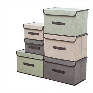 Fold Non Woven <b>Fabric</b> <b>Storage</b> <b>Box</b> Gray Home Supplies Clothing Underwear Sock and Kid Toy <b>Storage</b> Organizer Cosmetics - Product Image 4